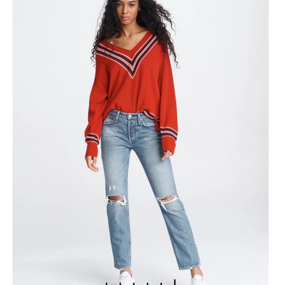 Rag & Bone Rosa Mid-Rise Distressed‎ Boyfriend Jeans in Bristol Size 26